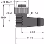 Power Supply Cable, PUR WKM43-2-RSM43