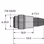 Industrial Power Cable RSM 40 RKM 50-3M/BL67