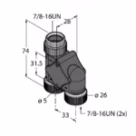 2-Way Splitter XSH-RSM-2RKM 57