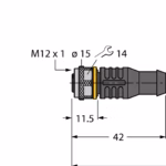 Actuator and Sensor Cable, PUR RKC5T-6-RSC5T/TXO