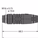 Actuator and sensor cable BSM19-E01-3/S90