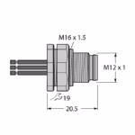 Accessories for Fieldbus Systems EC-FSFDW4.54-0.5/16