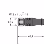 Actuator and Sensor Cable, PUR RKSV4.5T-2-RSSV4.5T/TXL