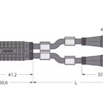 2-Way Splitter VBRS4.4-2PKG3Z-0.6/0.6/TEL