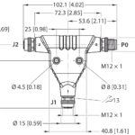 M12 Power Splitters VT2-M12K-M5-2F5