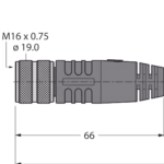 Actuator and sensor cable BKM14-E01-20/S90