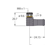 Actuator and Sensor Cable, PUR PKWS3M-2-RSS4T/TXL