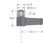 Industrial sensor cable WKSV4.5T-20-WKSV4.5T/TFW