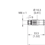 Actuator and Sensor Cable, PUR PKGSV3M-5/TXL
