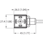 Valve connector A type VAS22-A80E-5/TXL1500