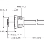 M12 Power Receptacle FK54PK-1/M16