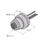 Female Flange with Strands, Rear-mounted EC-FKFDE4-1/16