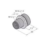 Male Receptacle with Solder Contacts, Front-mounted EC-FSE12-L/16