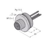 Male Receptacle with Stranded Wires, Front-mounted FS3-0.5/13.5