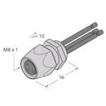 Female Flange with Stranded Wires, Front-mounted PFKS3-0.5