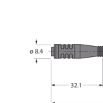 Actuator and Sensor Cable, PUR PKG4S-0.6-RSC4.4T/TXL