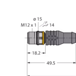Weld-Splatter Resistant Actuator and Sensor Cable RSC4.4T-2/TXL1001
