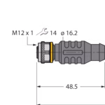 Weld-Splatter Resistant Actuator and Sensor Cable RKC4.4T-P7X3.1-5-RSC4.4T/TXL1001