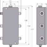 IP67 Junction Box, 4-Channel JBBS-48SC-E413/EX