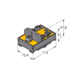 IP20 Junction Box with Short-Circuit Protection, 4-Channel JRBS-40DC-4RV