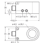 Inductive Sensor BI20R-W30-DAN6X-H1141