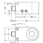 Inductive Sensor BI15R-W30-DAN6X-H1141